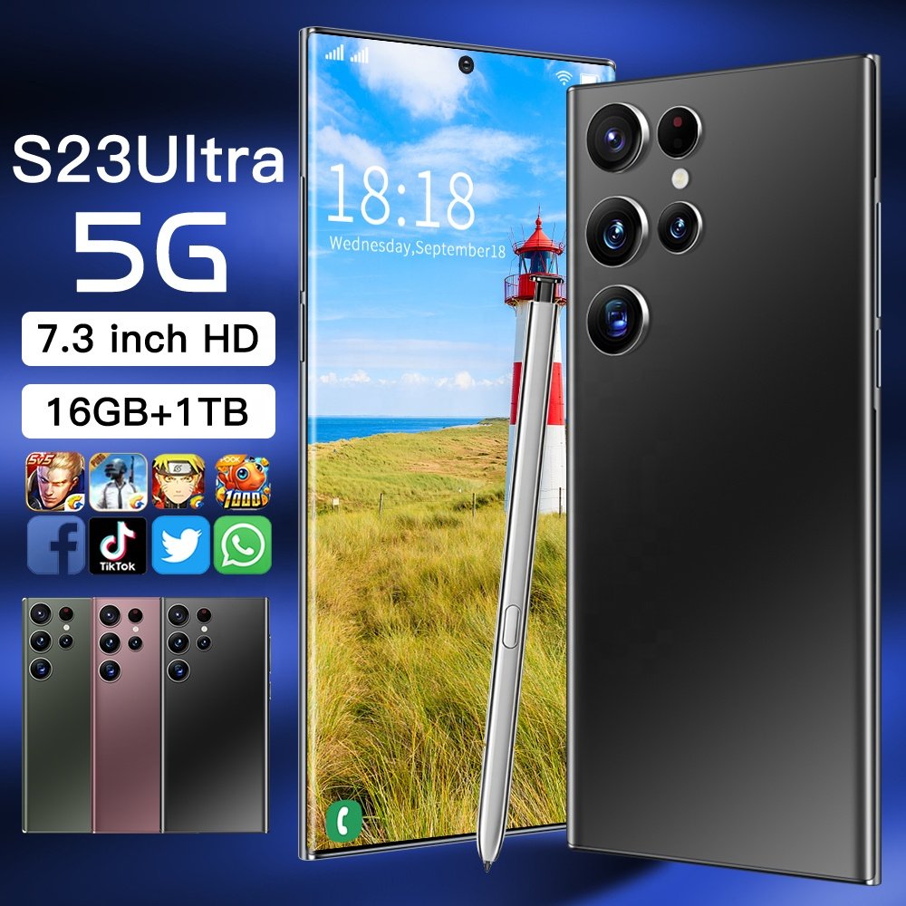 2023 Hot Selling Original Unlocked For Brand New S23 Ultra 5g Smartphone 6.8 Inch Android 13 Version 512gb 3g 4g Mobile Phones